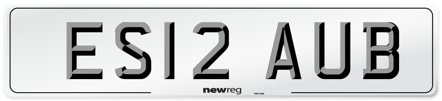 ES12 AUB Number Plate from New Reg